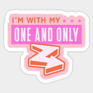 I'm With My One And Only Boyfriend Girlfriend Couple Sticker